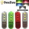 2 Pcs LED Mini USB Night Light Portable U-Disk Lamp 3LEDs Reading Lamps Colorful Mini Book Lights DC5V Power Bank Powered Camping Bulb