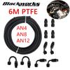 6M AN4 AN8 AN12 PTFE нейлоновые плетеные топливные фитинги с поворотным соединением 0+45+90+180 градусов комплект адаптеров для топливного шланга