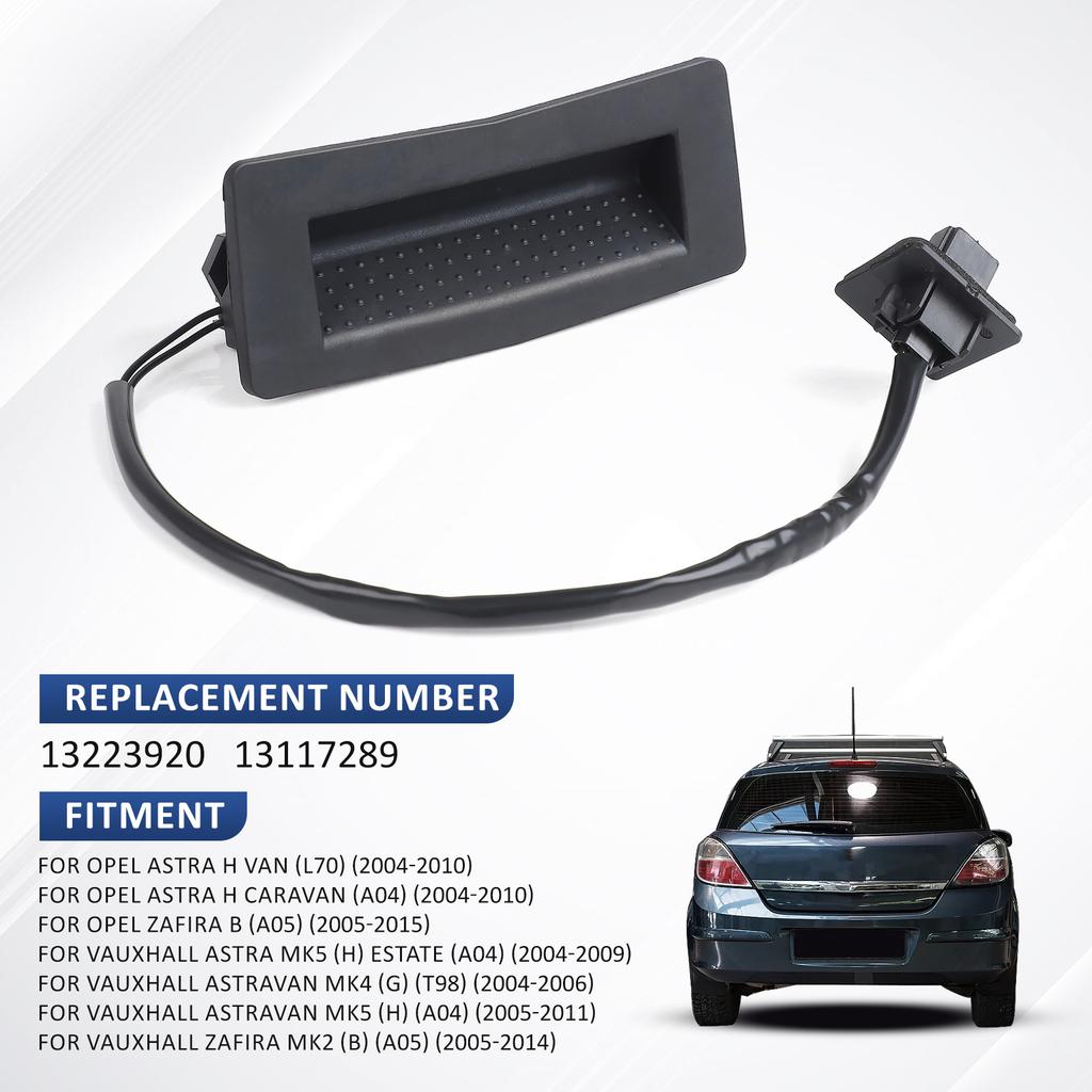 Black ABS Tailgate Switch Opening Button High Quality Car Accessories 6240325 13223919 6240398 For Opel Astra H GTC L08Switches Seat 3