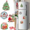 Christmas Home Decor Exquisite Door Sticker Funny Fridge Magnet Gift Cartoon Pattern Xmas Atmosphere Magnetic Stickers Cute 1PC