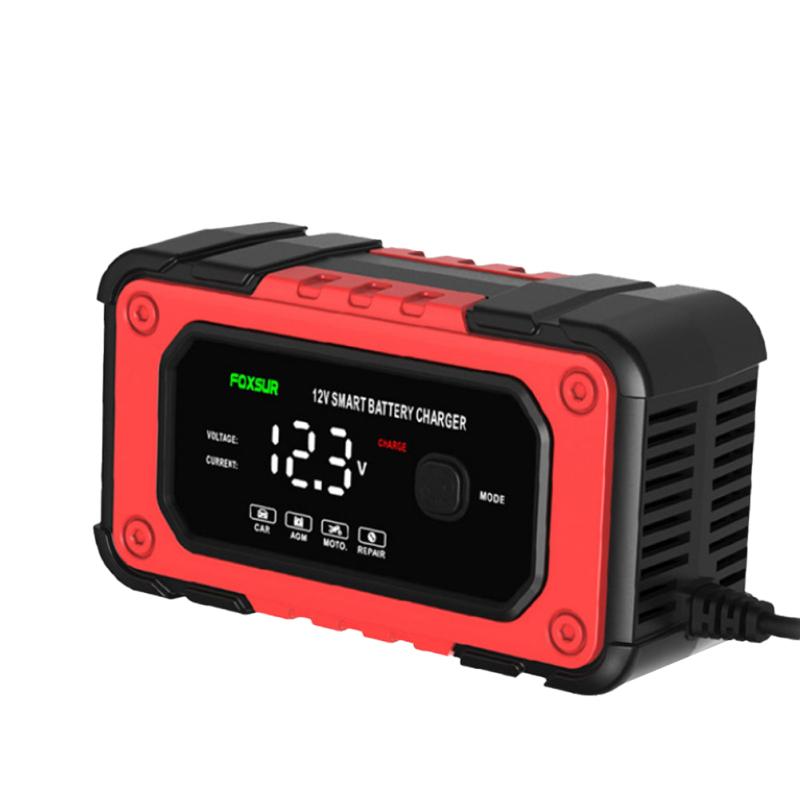 Car Battery Charger 12V 6-Amp Fully Automatic Smart Battery Charger Screen Display Trickle Charger