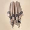 Imitation Cashmere Winter Layers Poncho For Women Men Scarf Warm Female Male Capa Para Mujer Pashmina Scarve Blanket Wrap Shawl