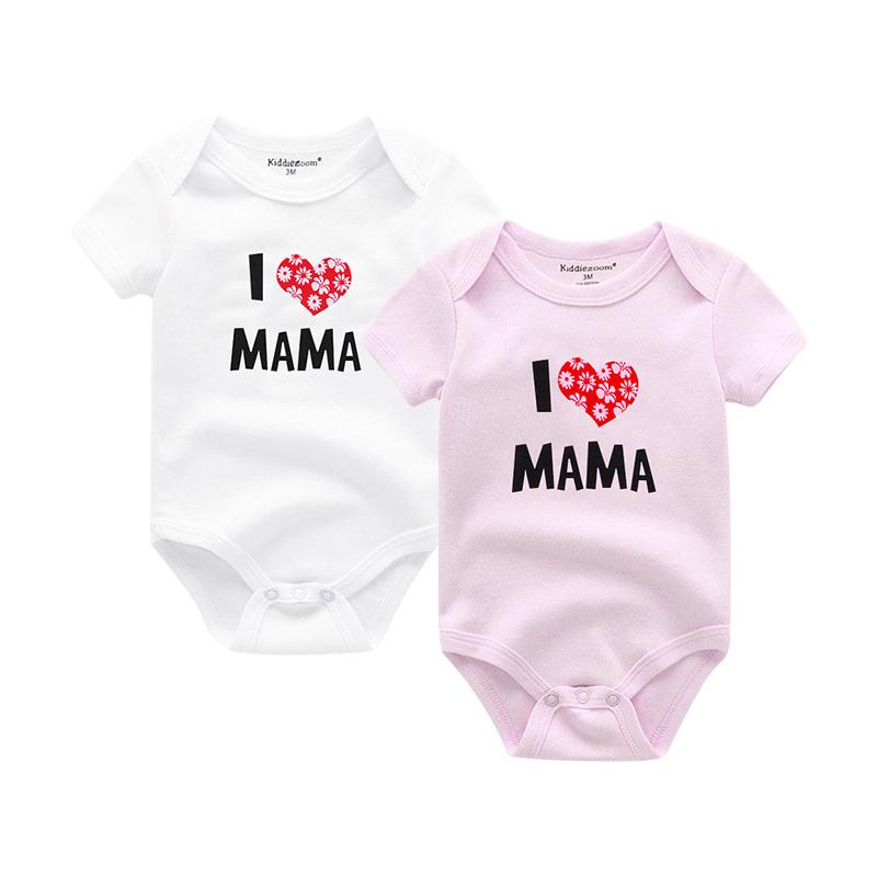 Детский хлопковый бодик с надписью,2 шт