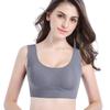 BeiBeiJia Ночной бесшовный бюстгальтер размера M, бюстгальтер-топ, бюстгальтер, беспроводной, с эффектом увеличения, бесшовный, для круглосуточной носки, серый,