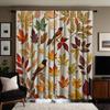 2 штуки кленовый лист HD повсюду Сорока шторы Желтый галстук шторы с цифровой печатью Стиль домашнего декора Украсить гостиную р