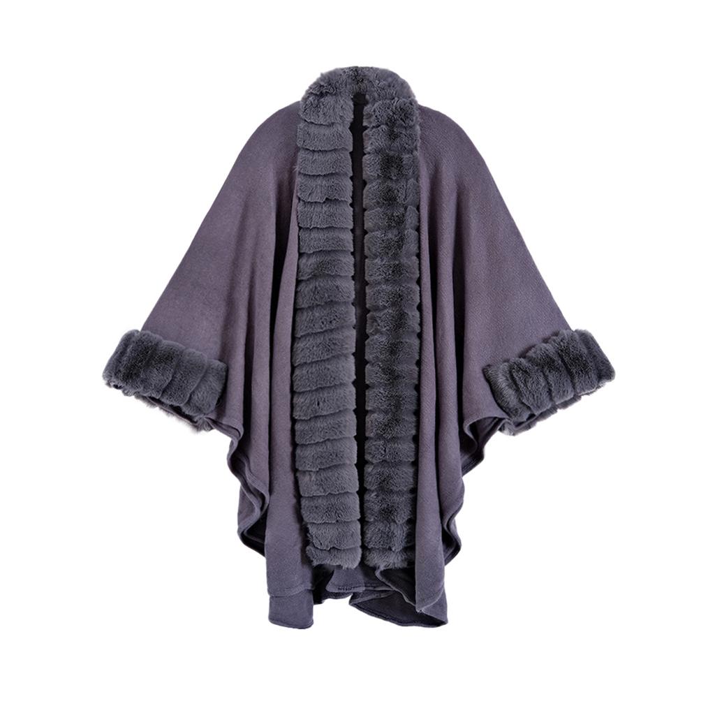 Ladies' Fashion Classic Plus Size Knitted Jacket Shawl Cape