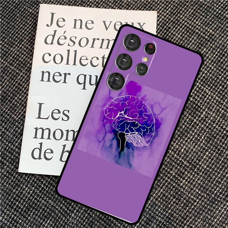 Чехол-бампер с рисунком 'Анатомия Мозга' для Samsung Galaxy S25 Ultra S20 S21 S22 S23 S24 Ultra S9 S10 Plus S24 FE Задняя крышка