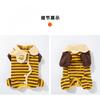 Cat Warm Belly Wrap Coat With Bee Design Soft Fleece Pet Clothing Adult Kitten