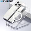 KEYSION Transparent Case for MagSafe for iPhone 15 14 Pro Max Clear Magnetic Wireless Charging Phone Cover for iPhone 13 Pro Max