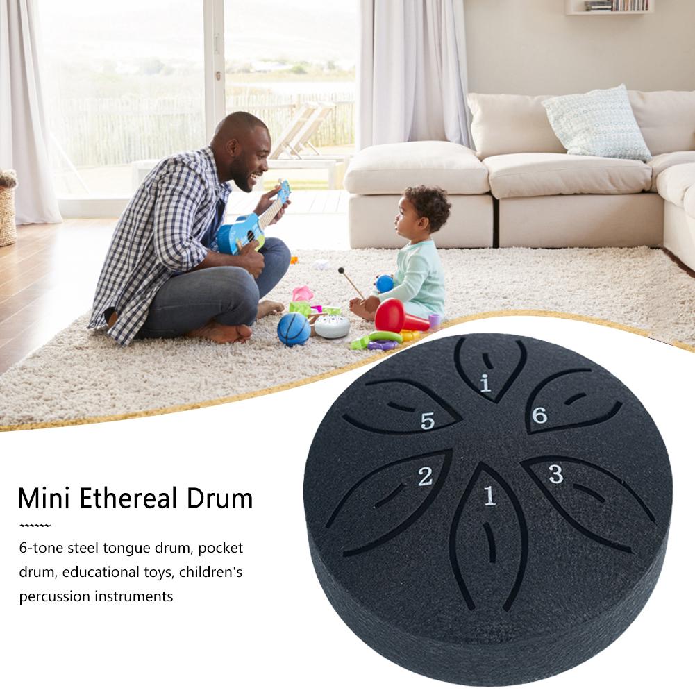 3 дюйма 6 нот мини хэндпан барабан ручной пан барабан перкуссия музыкальные инструменты для йоги медитации уникальный подарок