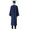 Bachelor Uniform with Hat V Neck Knee Length Long Sleeve Hidden Button Liberal Arts Student Graduation Robe Doctor Master Graduation Party Clothes