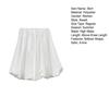 Women Balloon Skirt Pleated Solid Color Elastic High Waist Loose A-line Satin Smooth Surface Dating Party Commute Vacation Mini Skirt