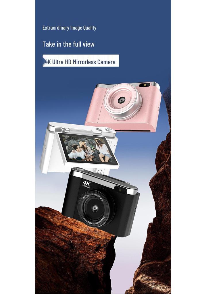 HD Retro CCD Flip Screen Digital Vlog Camera for Students