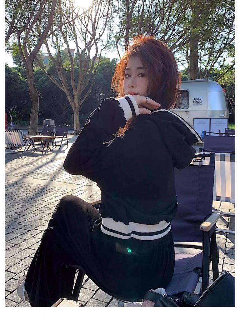 Women's Casual Korean-Style Two-Piece Sportswear Set for Spring and Autumn