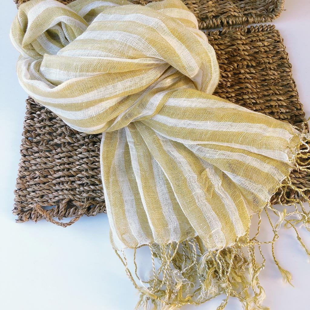 Thin Pure French Linen Scarf Women'S Beach Outdoor Sunscreen Breathable Silk Scarf Factory Direct Supply