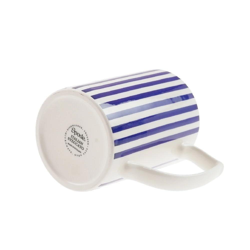 Кружка Spode Steccato 350 мл, узкая полоска, кобальтово-синяя, керамическая, для кофе и чая