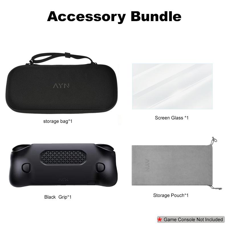 Odin 2 Portal Bag Handheld Game Console Protect Black Bag Waterproof Portable Grip Screen Film Black Case of AYN Odin 2 Portal