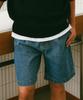 ESN Essential One-Pleat Denim Shorts Deep Blue