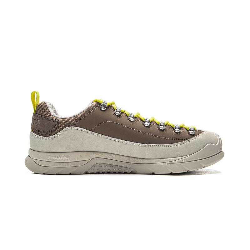 Li Ning CF Модные удобные минималистичные классические прочные легкие низкие кеды для активного отдыха, функциональные, унисекс, коричневые и серые AHCV055-10