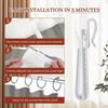 50Pcs Curtain Hanging Hooks Ring Window White Plastic Thickened Adjustable Height Curtain Hook For Home Curtain High Quality