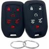 Silicone Rubber Key Fob Cover Compatible with 2014-2021 Chevrolet Suburban Tahoe GMC Yukon Yukon XL HYQ1AA