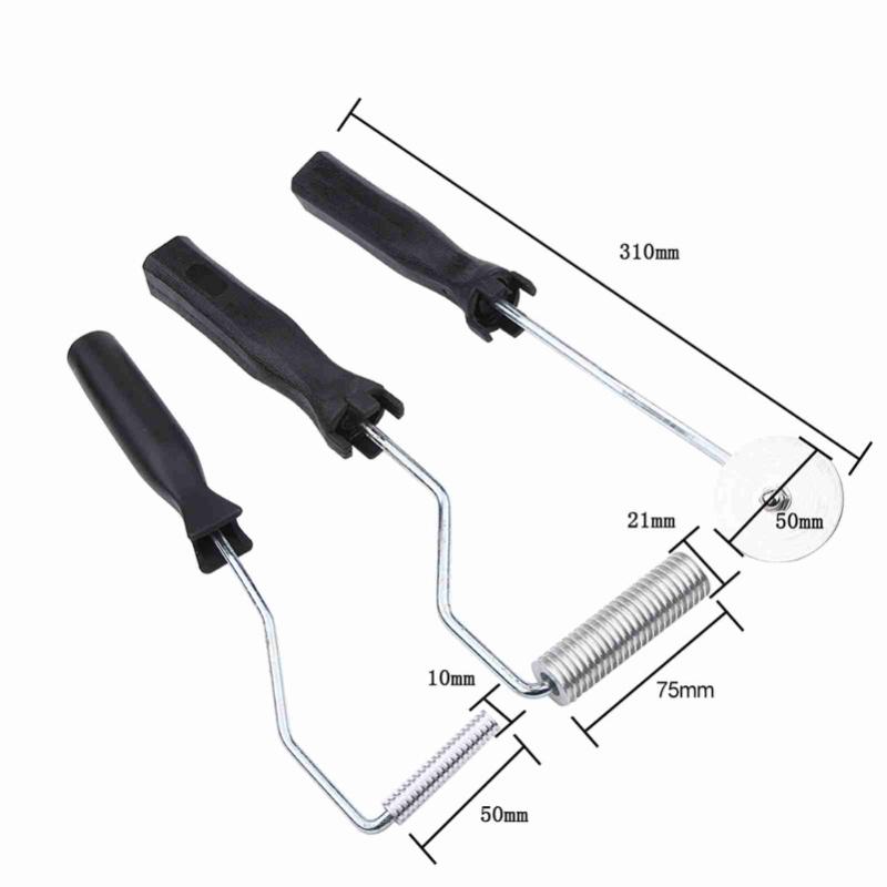 3Pcs/Set Aluminum Alloy Fiberglass Bubble Paddle Tool Laminating Roller Kit For FRP Mould(Sawtooth)