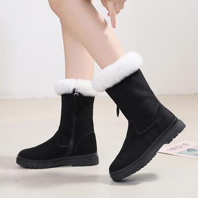 Модные зимние меховые зимние сапоги женские туфли женские хлопковые туфли на толстой подошве модные теплые плюшевые ботильоны водонепроницаемые Botas De Mujer