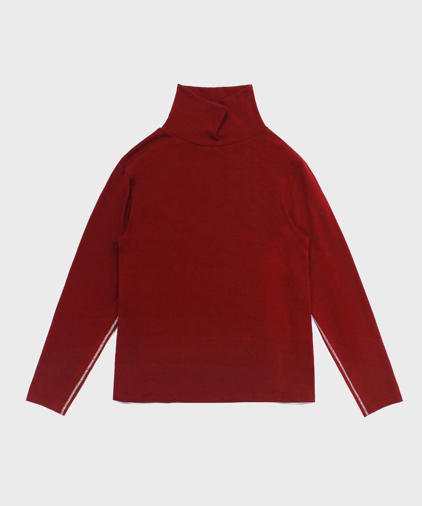 Футболка с воротником-стойкой DENSITY Stitch_Бордовый