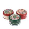 Круглая рождественская жестяная коробка для конфет, металлическая банка для упаковки печенья с Санта-Клаусом, пустая подарочная упаковочная коробка, коробка для упаковки сахара