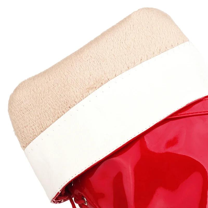 Женские сексуальные ботфорты на шнуровке крест-накрест, с острым носком, на тонком высоком каблуке, ботфорты выше колена, туфли из лакированной кожи, женские 33-46