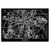 Canvas print, Warsaw - city plan