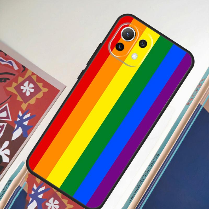 Цветная радужная полоса для чехла телефона Xiaomi 11T 12T 13 Pro 12 11 Lite для POCO F5 X5 Pro F4 X4 GT F3 M5 X3 Pro