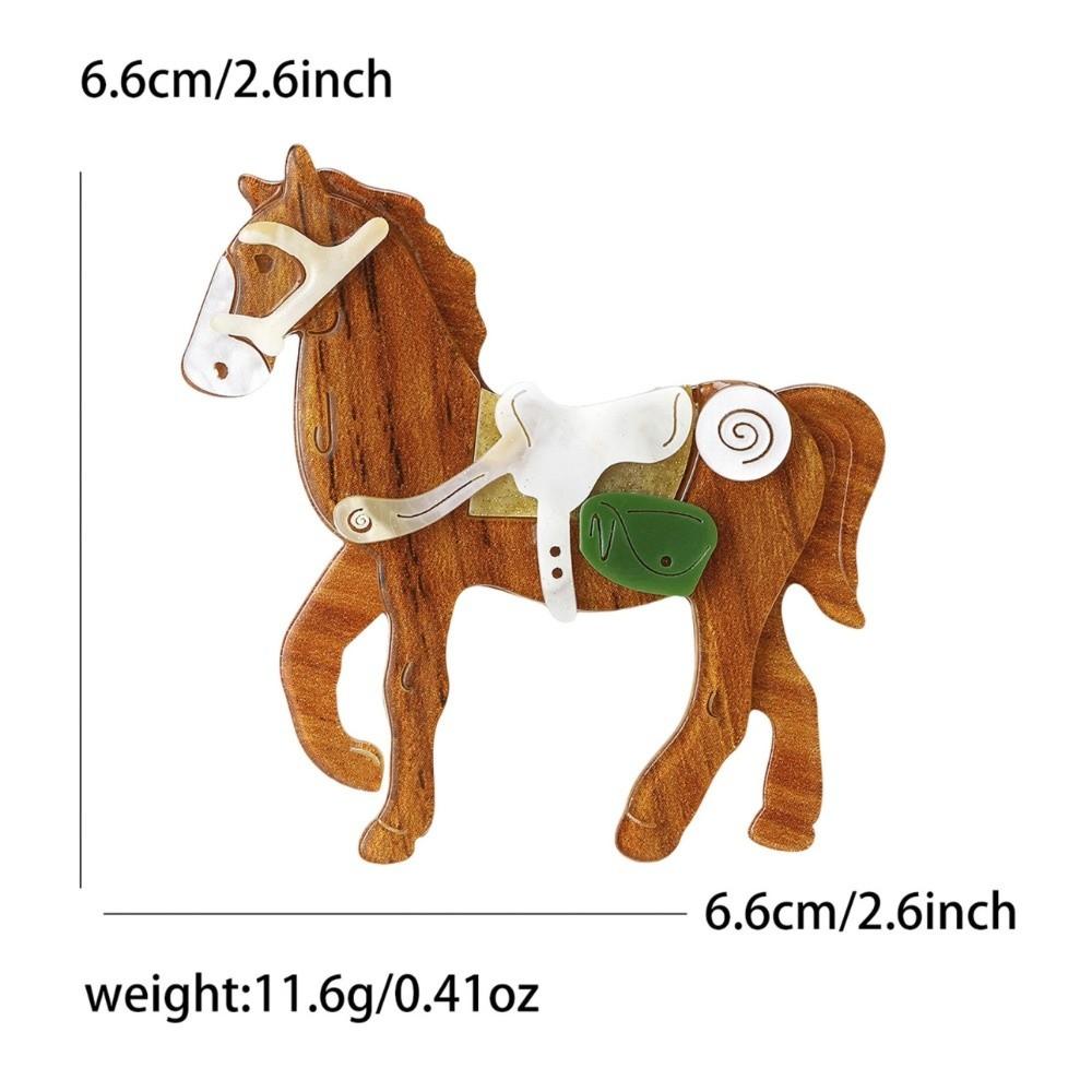 Elegant Horse Brooches Personality Pony Badge Pin Animal Zodiac Horse Pins Men Suit Accessories