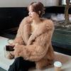 Autumn and Winter New Hooded Imitation Fox Fur Coat Women's Loose and Thin Long Fur Coat Fashion