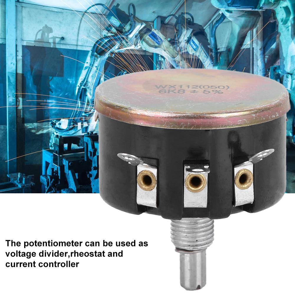 WX112(050) 6.8K 5W однооборотный винтовой резьбовой вращающийся проволочный потенциометр