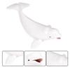 Simulated Sea Animal White Whale Model Plastic Ocean Animal Decoration Educational Toy for Home Decor Children 1Pack