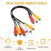 Uxcell AV Аудио Видео Разветвитель 3 RCA Гнезда на 6 RCA Гнезд 25 см Композитный Видео Разветвитель Адаптер Выходной Кабель Кабель, Гнезда,