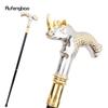 Золотисто-белая голова носорога, модная трость, декоративная трость, косплей, винтажная вечеринка, модная трость, посох 91 см