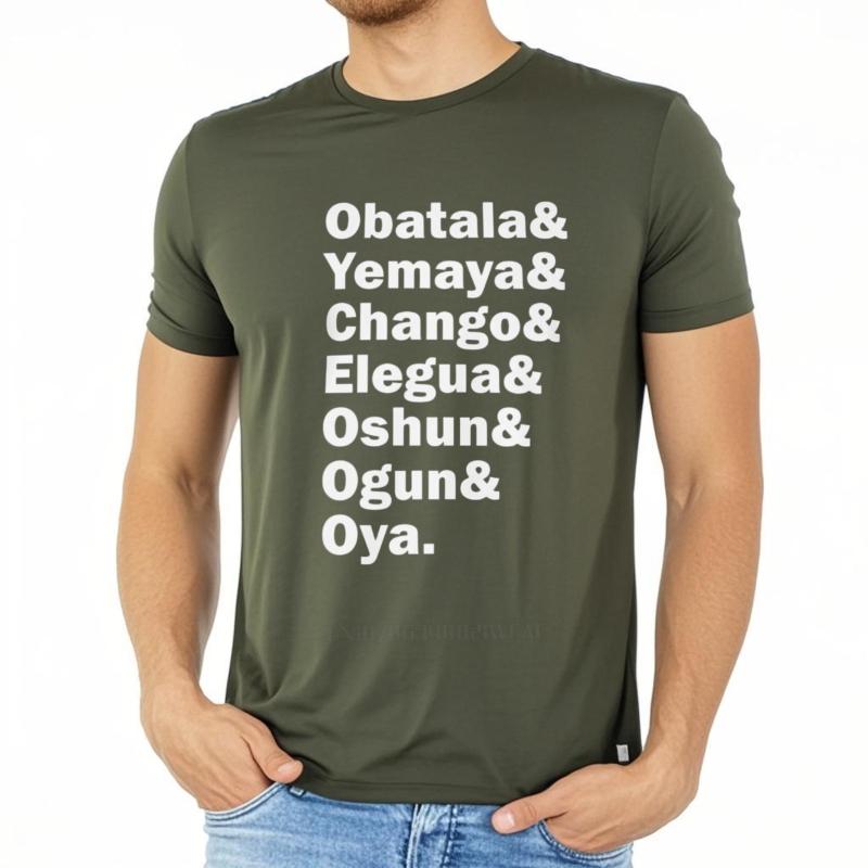 Men T-shirt Man Tee-shirt Seven African Powers Orisha Culture Pride Gift Classic Unisex Cotton Basic T-shirts For Men Women Top