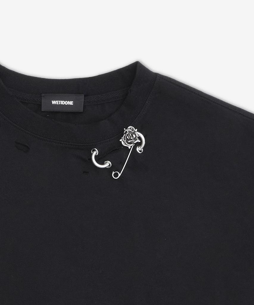 Weldeon Rose & Piercing Long Sleeve T-Shirt - Black / Wdtt026745Ubk
