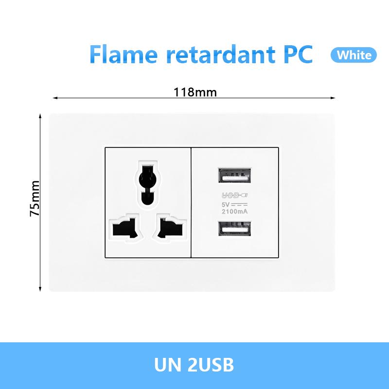 Италия Чили Мексика USB Smart Type-c 20 Вт Быстрая зарядка Настенная розетка вилка, Бразилия Панель выключателя света Универсальная розетка usb c