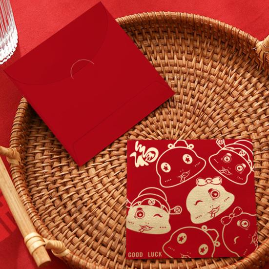 10 шт. 2025 новогодний красный конверт год Змеи счастливый денежный конверт зодиакальный узор змея бумажный конверт для денег подарок китайский новогодние принадлежности