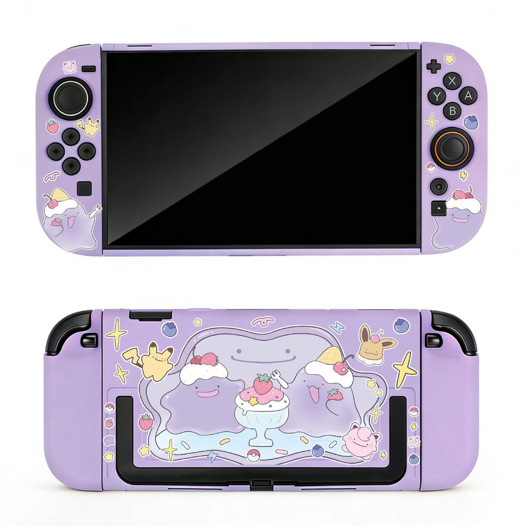 Горячий! Новый Защитный Чехол для Switch 2 с Рисунком Ditto Матовый Раздельный Жесткий Чехол Мягкий Захват Совместим с Док-Станцией Для Игроков