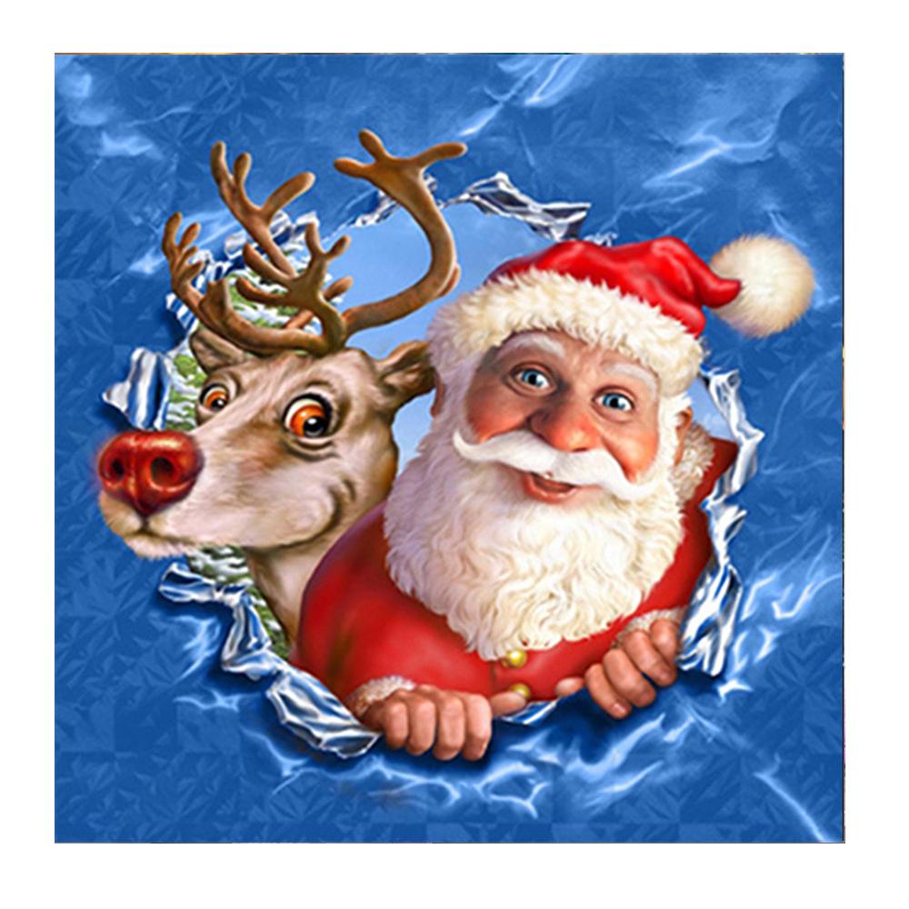 5D алмазная живопись Санта-Клаус Алмазная мозаика Зимняя Алмазная вышивка Diy вышивка крестиком украшение дома Рождественский подарок