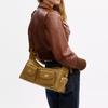 COACH Turnlock Backpack Bag Adjustable Shoulder Strap Calf Leather Shoulder Bag Women's Olive