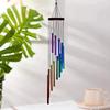 Rotating Solid Wood Aluminum Pipe Wind Chime Waterproof 12 Pipe Classic Matching Music Wind Chime Wall Hanging Decor Wind Chimes