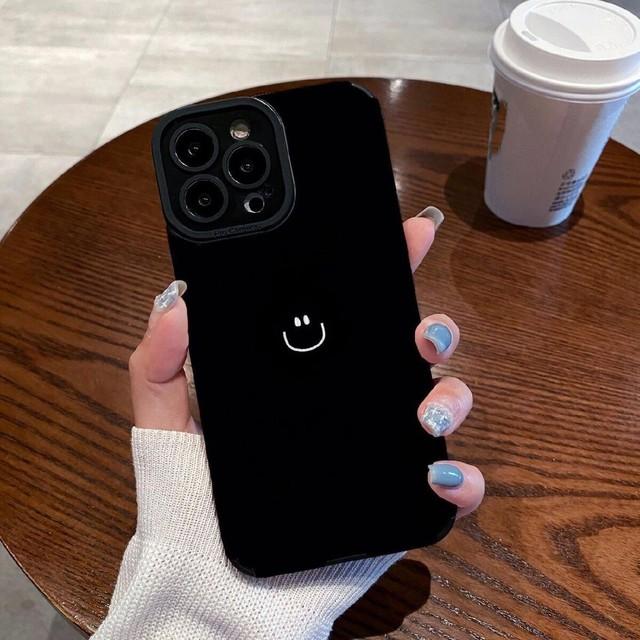 Чехол для телефона для Iphone 11 13 Pro Max 14 Plus 12, силиконовый бампер, задняя крышка для Iphone Xr Xs Max X 8 Plus 7 Se2020 6s, смайлик