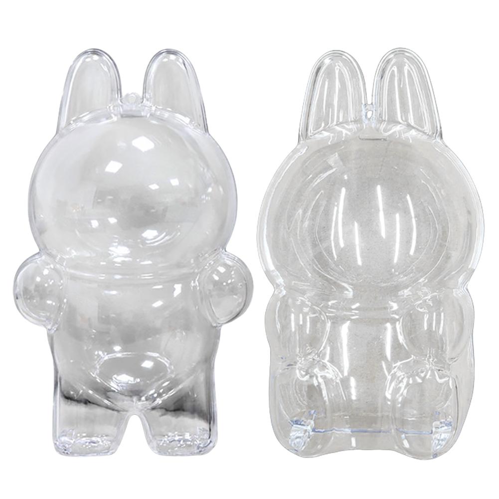 For Labubu Transparent Protective Cover Dustproof Monster Toy Storage Case Cute Elf Plushie Display Cover for Holiday Gifts