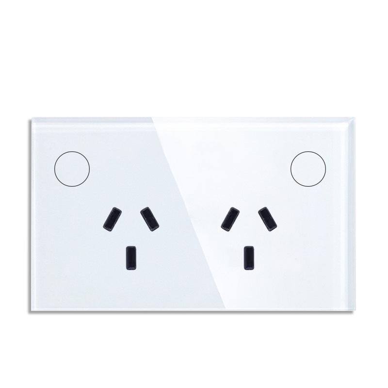 Graffiti Zigbee Smart Socket with Electricity Meter, Tempered Glass, Alexa Voice Control, Australian Standard