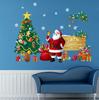 Christmas Wall Sticker Pvc Decorative Removable Santa Claus And Christmas Tree For Home Decor